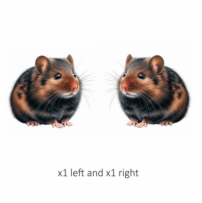Brown Hamster European Rodent Small Vinyl Sticker Decal