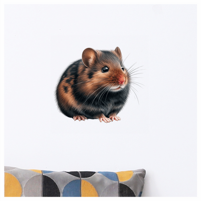 Brown Hamster European Rodent Small Vinyl Sticker Decal