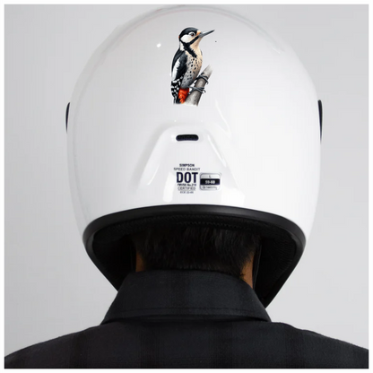 Black White Red Woodpecker Great Spotted Vinyl Sticker Decal