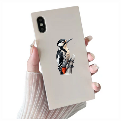Black White Red Woodpecker Great Spotted Vinyl Sticker Decal