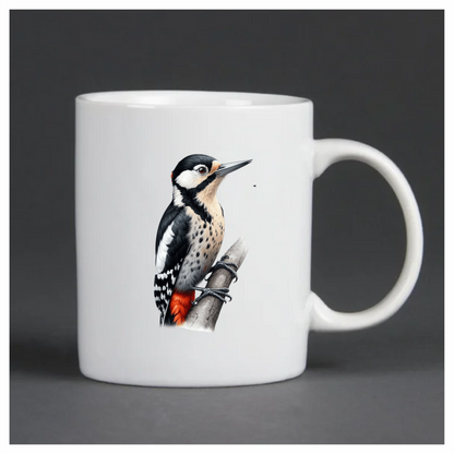 Black White Red Woodpecker Great Spotted Vinyl Sticker Decal