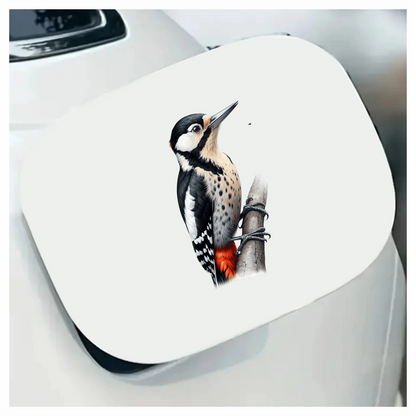 Black White Red Woodpecker Great Spotted Vinyl Sticker Decal