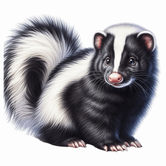 Black White Skunk Animal Cute Vinyl Sticker Decal