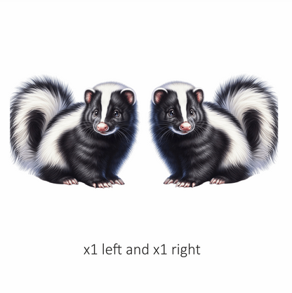 Black White Skunk Animal Cute Vinyl Sticker Decal