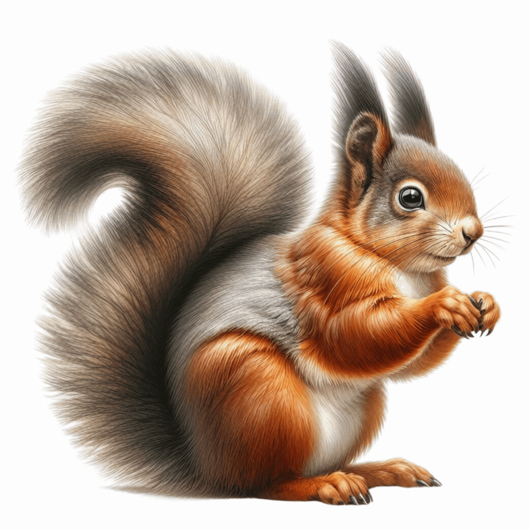 Red Squirrel Fluffy Tail Forest Vinyl Sticker Decal