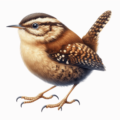 Brown Wren Small Bird Realistic Vinyl Sticker Decal