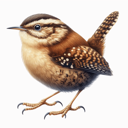 Brown Wren Small Bird Realistic Vinyl Sticker Decal