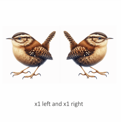 Brown Wren Small Bird Realistic Vinyl Sticker Decal