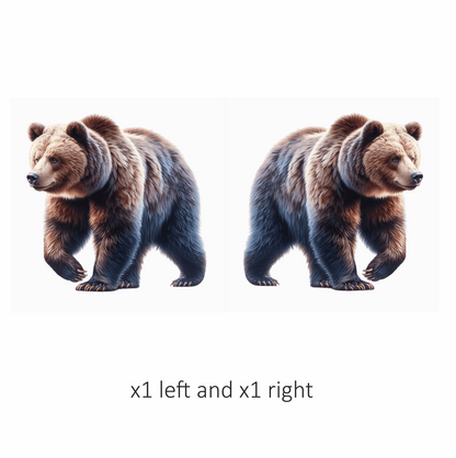Brown Bear Large Strong Walking Vinyl Sticker Decal