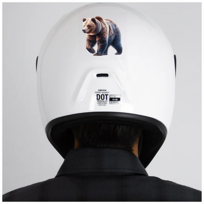 Brown Bear Large Strong Walking Vinyl Sticker Decal