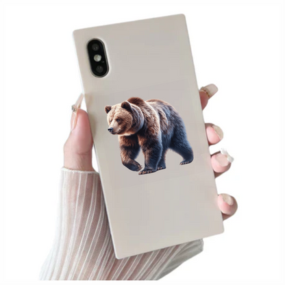 Brown Bear Large Strong Walking Vinyl Sticker Decal