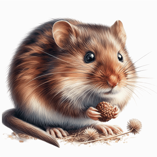 Brown Hamster Fluffy Seed Vinyl Sticker Decal