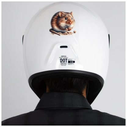 Brown Hamster Fluffy Seed Vinyl Sticker Decal