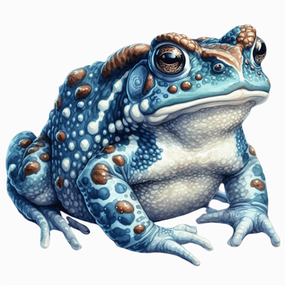 Blue Toad Spotted Amphibian Creature Vinyl Sticker Decal