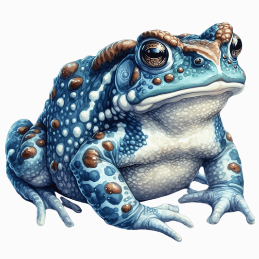 Blue Toad Spotted Amphibian Creature Vinyl Sticker Decal