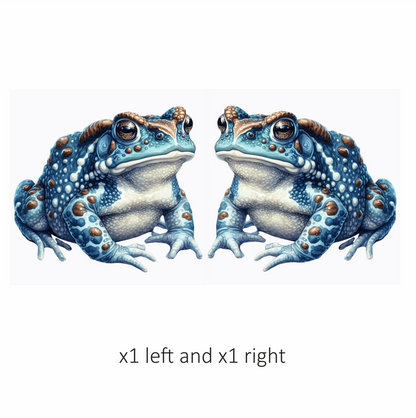 Blue Toad Spotted Amphibian Creature Vinyl Sticker Decal