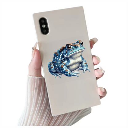 Blue Toad Spotted Amphibian Creature Vinyl Sticker Decal