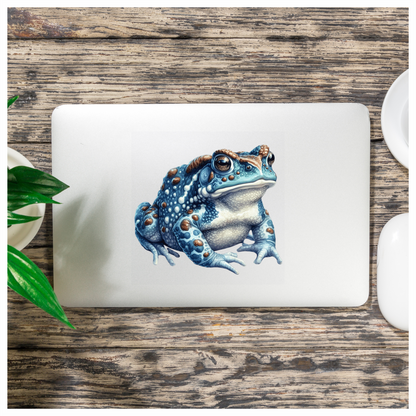 Blue Toad Spotted Amphibian Creature Vinyl Sticker Decal
