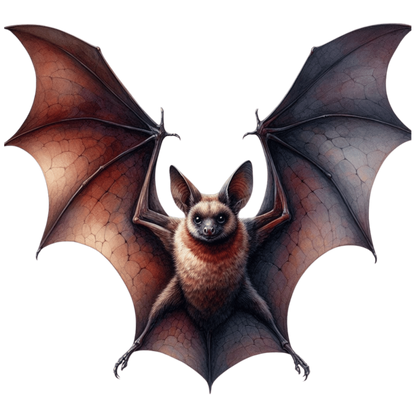 Brown Bat Large Wings Spread Vinyl Sticker Decal