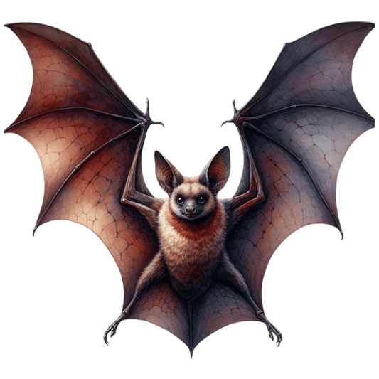 Brown Bat Large Wings Spread Vinyl Sticker Decal