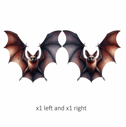 Brown Bat Large Wings Spread Vinyl Sticker Decal