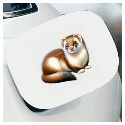 Brown Ferret Cartoon Animal Drawing Vinyl Sticker Decal