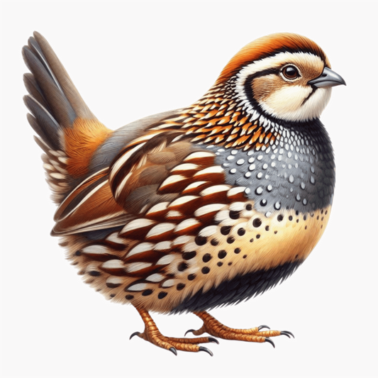 Brown Bird Quail Patterned Feathers Vinyl Sticker Decal