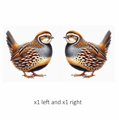 Brown Bird Quail Patterned Feathers Vinyl Sticker Decal
