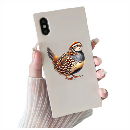 Brown Bird Quail Patterned Feathers Vinyl Sticker Decal