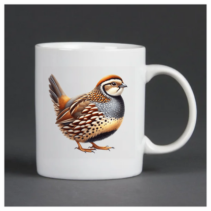 Brown Bird Quail Patterned Feathers Vinyl Sticker Decal