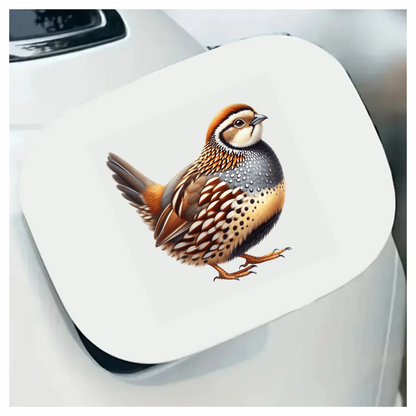 Brown Bird Quail Patterned Feathers Vinyl Sticker Decal