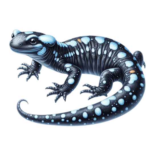 Black Salamander Blue Spots Vinyl Sticker Decal
