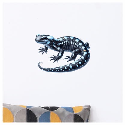 Black Salamander Blue Spots Vinyl Sticker Decal