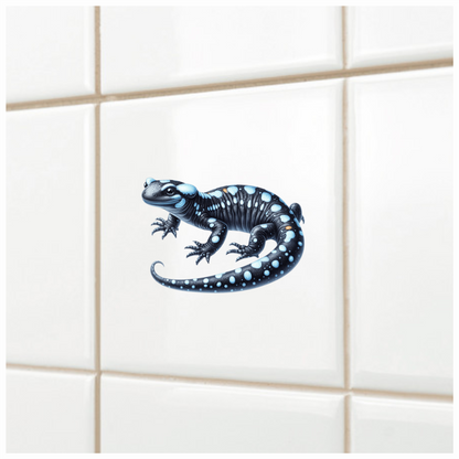 Black Salamander Blue Spots Vinyl Sticker Decal
