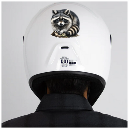 Raccoon Black Fur Wood Vinyl Sticker Decal
