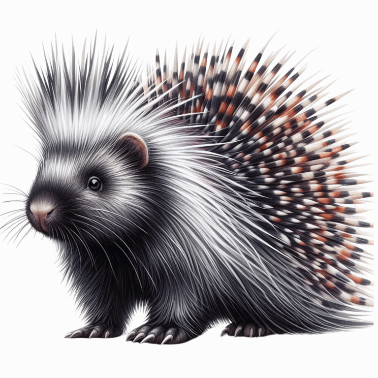 Porcupine White Spikes Animal Vinyl Sticker Decal
