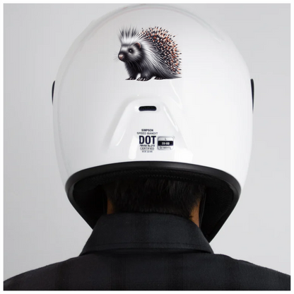 Porcupine White Spikes Animal Vinyl Sticker Decal