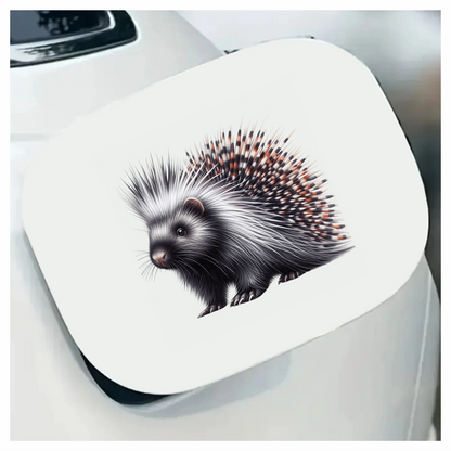 Porcupine White Spikes Animal Vinyl Sticker Decal