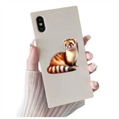 Ferret Brown White Stripe Vinyl Sticker Decal