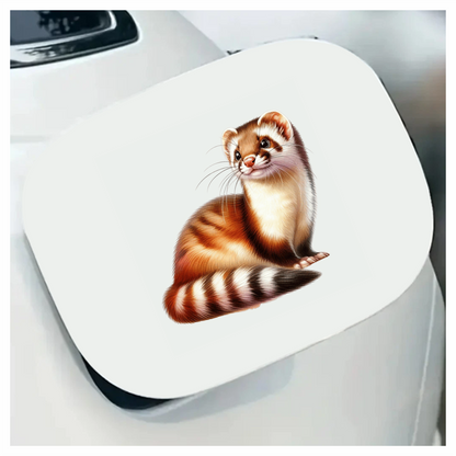 Ferret Brown White Stripe Vinyl Sticker Decal