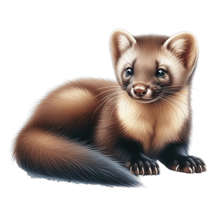 Marten Brown Fur Cute Animal Vinyl Sticker Decal