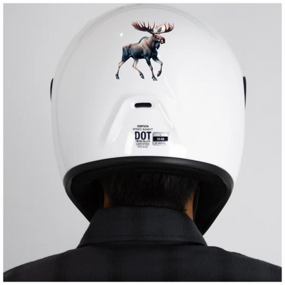 Moose Brown Forest Animal Running Vinyl Sticker Decal