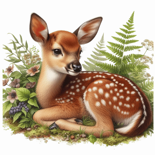 Fawn Brown Forest Fern Vinyl Sticker Decal