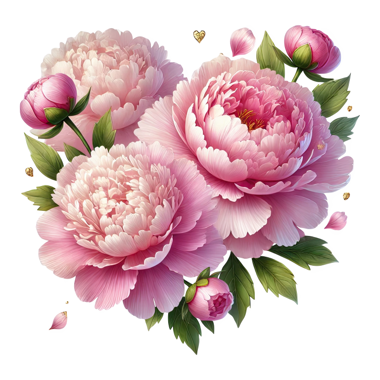 Pink Flowers Green Leaves Vinyl Sticker Decal
