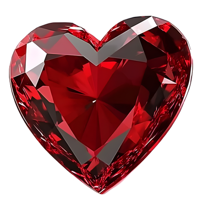 Red Heart Diamond Vinyl Sticker Decal