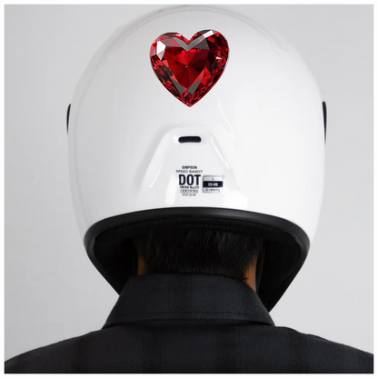 Red Heart Diamond Vinyl Sticker Decal