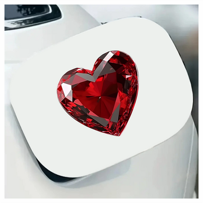 Red Heart Diamond Vinyl Sticker Decal