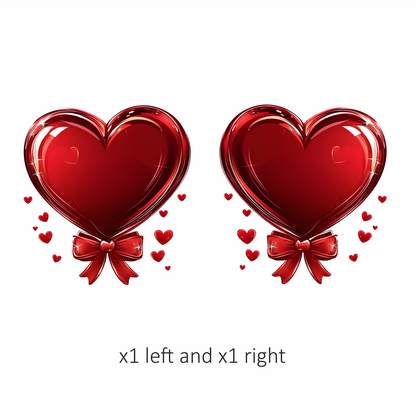 Red Heart Bow Love Sticker Vinyl Sticker Decal