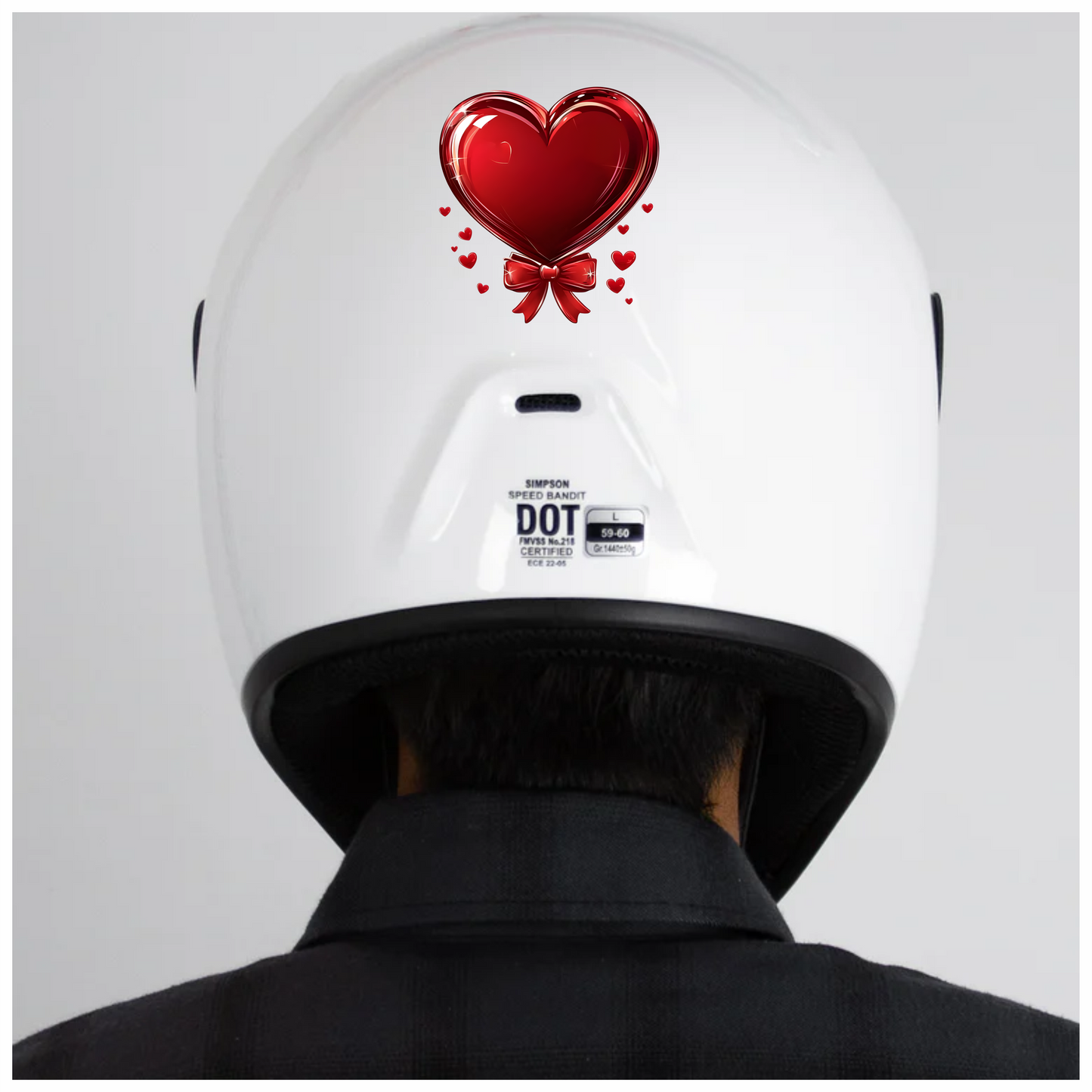 Red Heart Bow Love Sticker Vinyl Sticker Decal