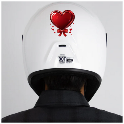 Red Heart Bow Love Sticker Vinyl Sticker Decal